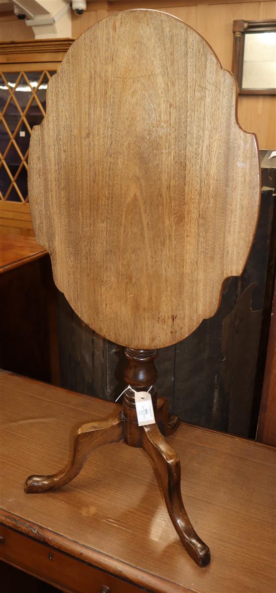 A mahogany tilt top tripod table W.45cm